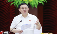 N.A. Chairman holds working session with Binh Thuan leaders